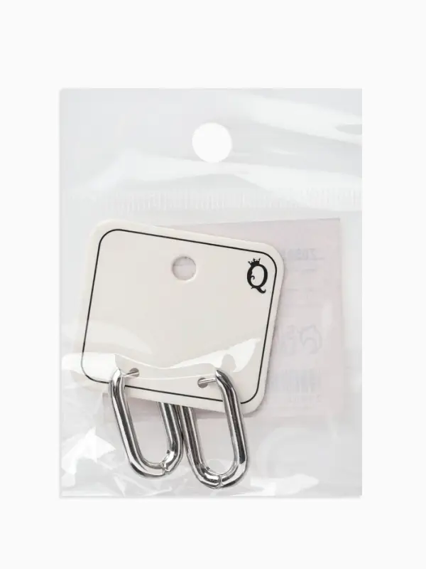 Серьги металл &laquo;Геометрия&raquo;, объёмный овал, цвет серебро