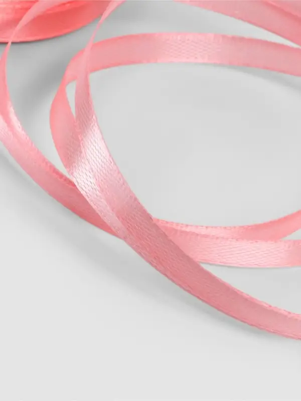 Лента атласная, 6 мм, 23±1 м, розовая №66 Лента атласная, 6 мм, 23±1 м, розовая №66