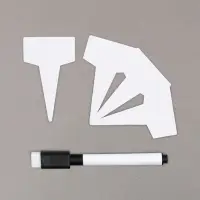 Таблички садовые, для маркировки растений, 7 см, набор 20 шт., маркер, пластик, белые, Greengo