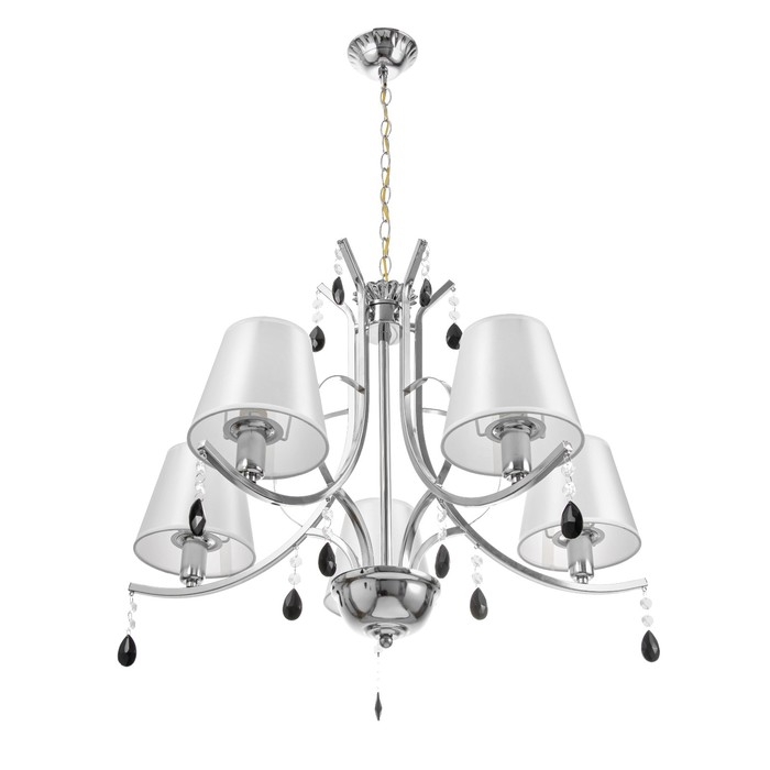 Люстра Люстра "Джорди" 5хЕ27 40Вт хром 70х70х55-75 см