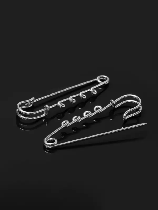 Булавка для подвесок PO-065 №03, (набор 2 шт.) 70&times;20&times;7 мм, серебра