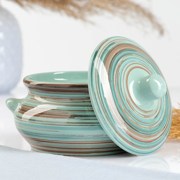 Горшок керамический для запекания  Горшок керамический для запекания "Лакомка" 0,5л / 13х9,5см, скандинавия