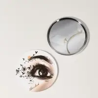 Зеркало карманное «Взгляд», d=7 см, белое Зеркало карманное «Взгляд», d=7 см, белое