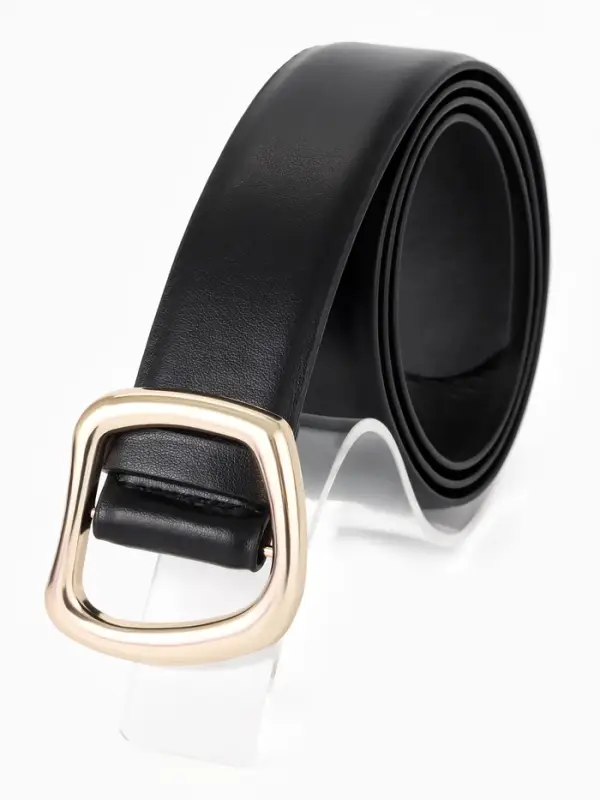 Ремень женский, затяжка, без винта, 4&times;110 см, пряжка золотистая, чёрный