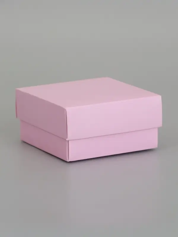 Коробка складная, крышка-дно, розовая, 10 х 10 х 5 см