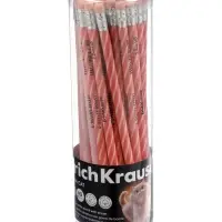 Карандаш чернографитный ErichKrause Prima Cat круглый, с ластиком, HB, в тубусе, МИКС