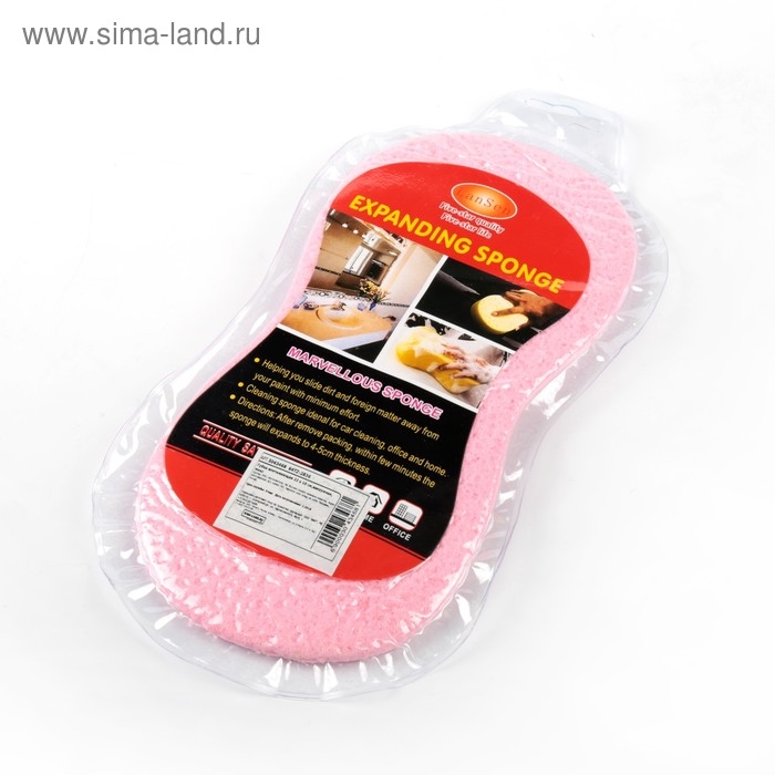 Губка впитывающая для авто, 22×10 см, вакуумная, микс
