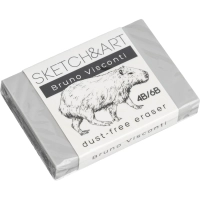 Ластик художественный Bruno Visconti SKETCH&ART 4B/6B, серый, 42-0087