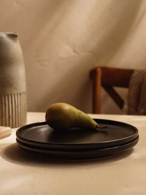 Тарелки SL Home &laquo;Дарк&raquo;, d=25.5 см, фарфор, чёрные