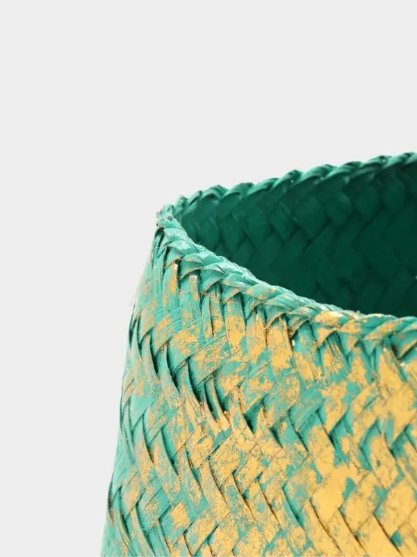 Корзинка плетёная &laquo;Голден мини&raquo;, 19&times;19&times;14 см, голубая