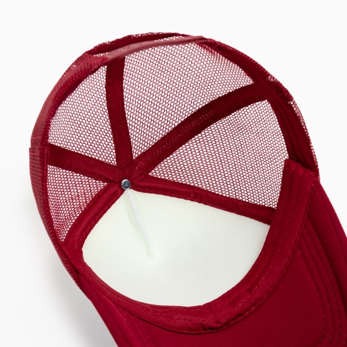 Бейсболка с сеткой MINAKU, бордовая, размер 56-58