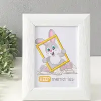 Фоторамка для фото 15&times;21 см Keep memories Luxe Elegance, пластик, белый, (пластиковый экран)