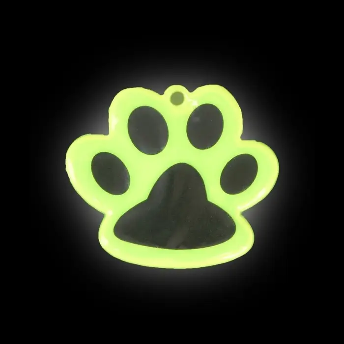 Светоотражающий элемент «Лапка», двусторонний, 5,5 × 4,8 см, цвет жёлтый Светоотражающий элемент «Лапка», двусторонний, 5,5 × 4,8 см, цвет жёлтый