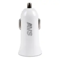 Автомобильное ЗУ AVS UC-522, 2 USB, 2.4 А, 12 Вт, белый (A07981S)