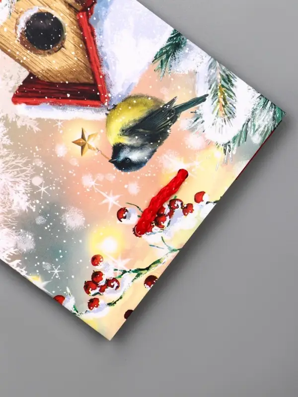 Пакет подарочный новогодний ламинированный, «Ёлка» , 11.5×6.5×14.5 см