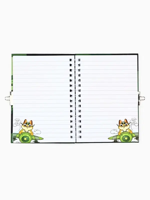 Блокнот на замочке А6, 50 листов в твердой обложке &laquo;23 февраля. День защитника котечества&raquo;