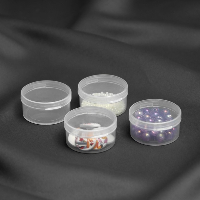 Контейнеры для хранения мелочей, d = 4,5 × 2,2 см, 4 шт Контейнеры для хранения мелочей, d = 4,5 × 2,2 см, 4 шт