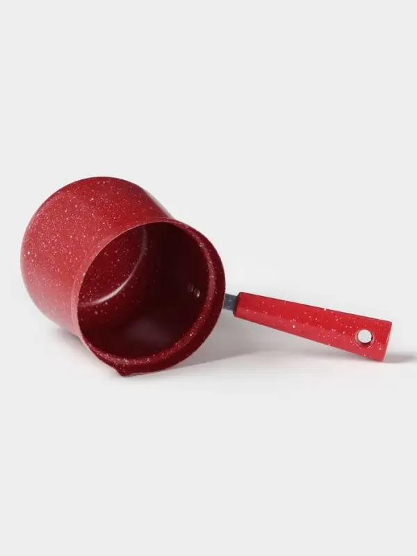 Турка Доляна &laquo;Мрамор рэд&raquo;, 800 мл, d=10 см, антипригарное покрытие, индукция, красная