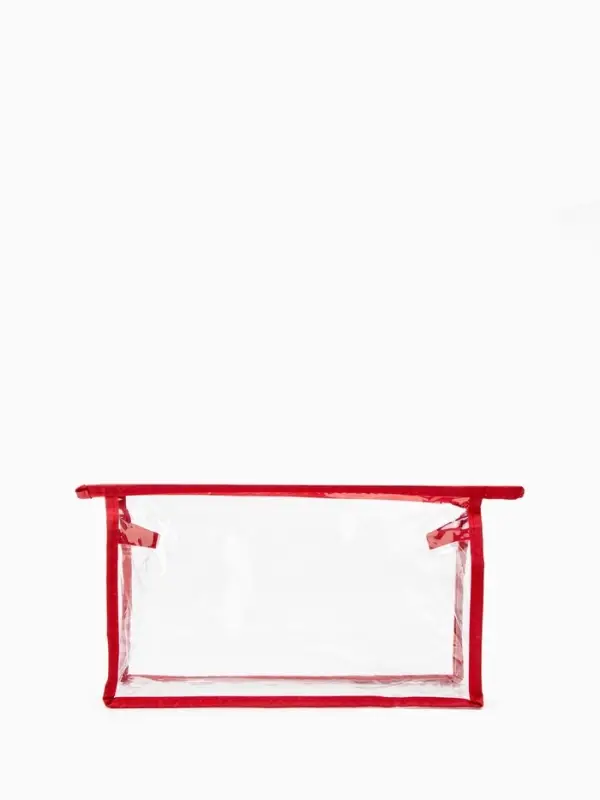 Косметичка на молнии, 20&times;6&times;12 см, красная