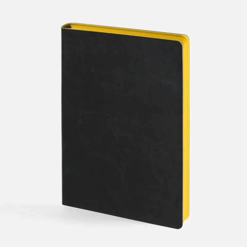 Ежедневник Doppio, недатированный, черный с желтым Ежедневник Doppio, недатированный, черный с желтым
