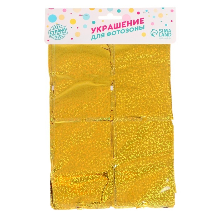 Праздничный занавес голография 100*200 см., цвет золотой Праздничный занавес голография 100*200 см., цвет золотой