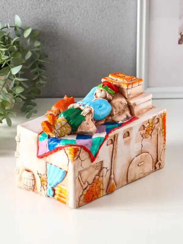 Копилка для денег «Печка», гипс, 14.5×20×12 см Копилка для денег «Печка», гипс, 14.5×20×12 см