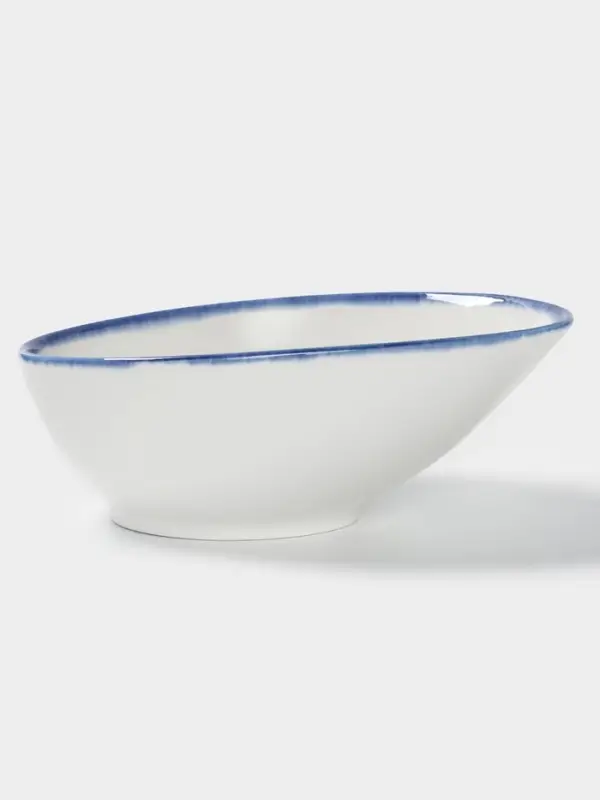 Салатник Magistro Blue Lagoon, 550 мл, 18.1&times;14.2 см, фарфор, белый