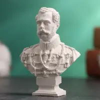Бюст &laquo;Александр II Император&raquo;, фигурка гипс, белый, 4.5&times;2&times;6 см