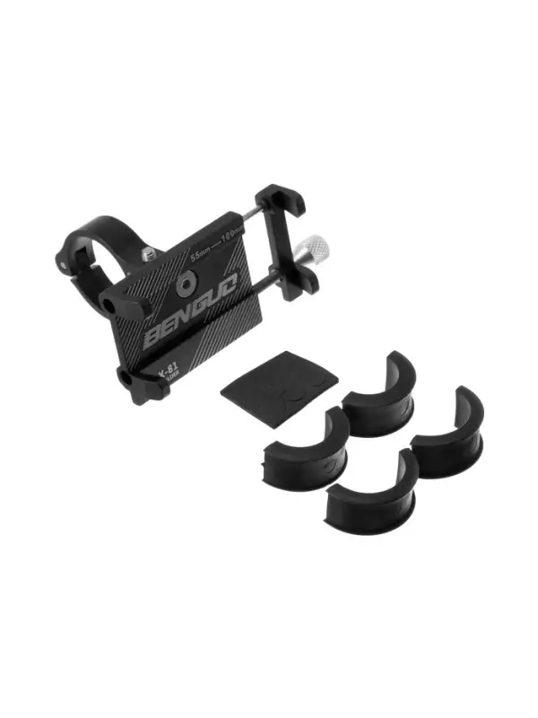 Держатель для телефона на велосипед, алюминиевый, до 185&times;100 мм, чёрный