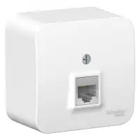Розетка BLANCA наружная компьютерная RJ45, кат.5e, с изолирующей пластиной, белый