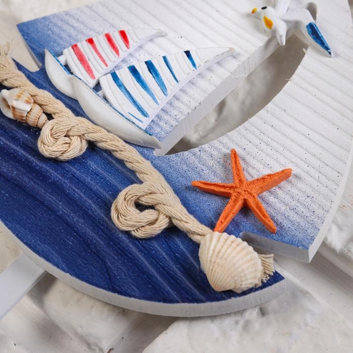 Вешалка Вешалка "Морской стиль" 1 крючок, микс, 24*8см