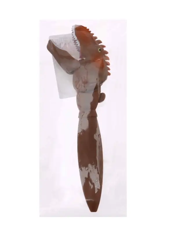 Ручка гелевая-прикол, Динозавр МИКС, с помощью кнопки пасть закрывается