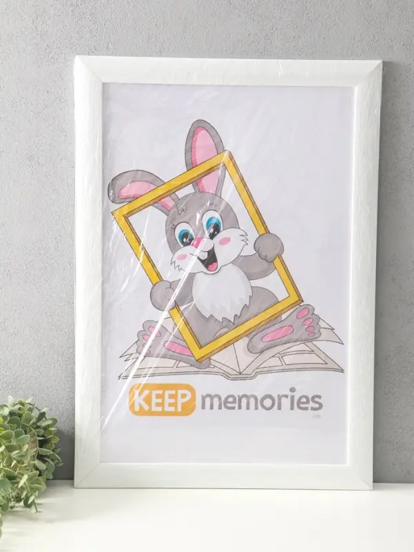 Фоторамка для фото 40х60 см "Luxe Elegance" пластик, белый, (пластик экран)