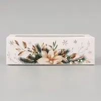 Коробочка для макарун новогодняя &laquo;Золотой Новый год&raquo;, 18&times;10&times;5.5 см