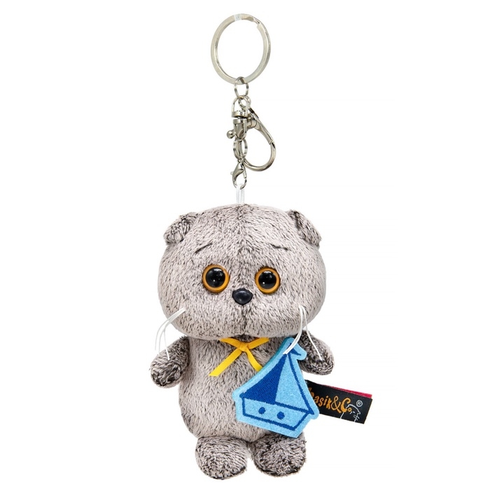 Мягкая игрушка-брелок "Басик с корабликом", 12 см АВВ-091