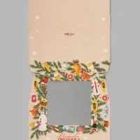 Коробка подарочная, самосборная &laquo;Еловые ветки&raquo;, 20&times;20&times;4 см