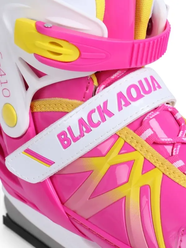 Коньки раздвижные BlackAqua, р. 35-38, для фитнеса, с роликовой платформой, цвет фуксия Коньки раздвижные BlackAqua, р. 35-38, для фитнеса, с роликовой платформой, цвет фуксия
