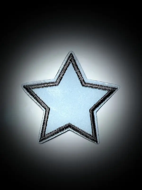 Светоотражающая термонаклейка &laquo;Звезда&raquo;, 6.5&times;6.5 см, цвет серый, цена за 1 штуку