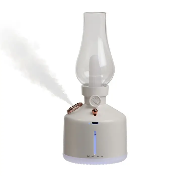Увлажнитель воздуха &laquo;Керосинка&raquo; HM-19 ультразвуковой, 0.28 л, 1.5 Вт, 1200 мА/ч, USB, подсветка, эффект тумана, белый