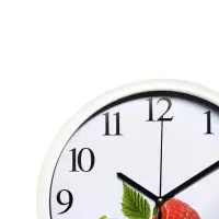 Часы настенные, серия: Кухня, &laquo;Малина&raquo;, дискретный ход, d=24.5 см, белые
