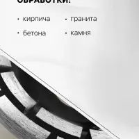 Чашка алмазная зачистная ТУНДРА ПРОФИ, повышенный ресурс, двухрядная, 125 мм