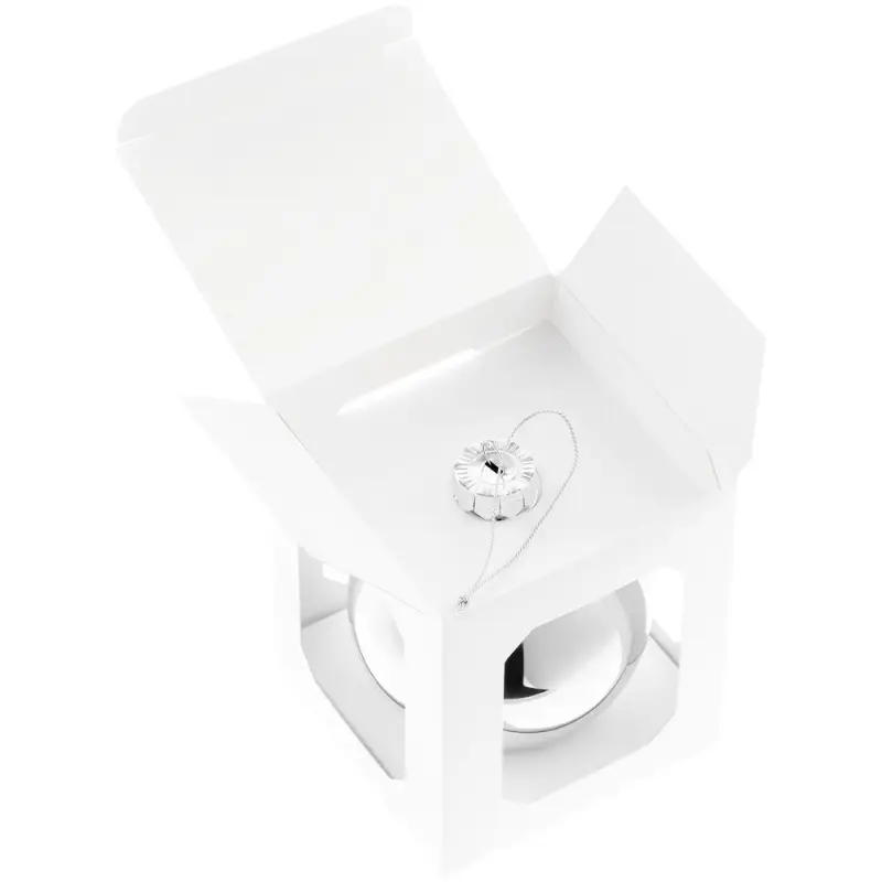 Елочный шар Finery Gloss, 10 см, глянцевый серебристый Елочный шар Finery Gloss, 10 см, глянцевый серебристый