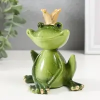 Фигурка полистоун лак &laquo;Лягушка-царевна&raquo;, 11.5&times;10.5&times;7 см