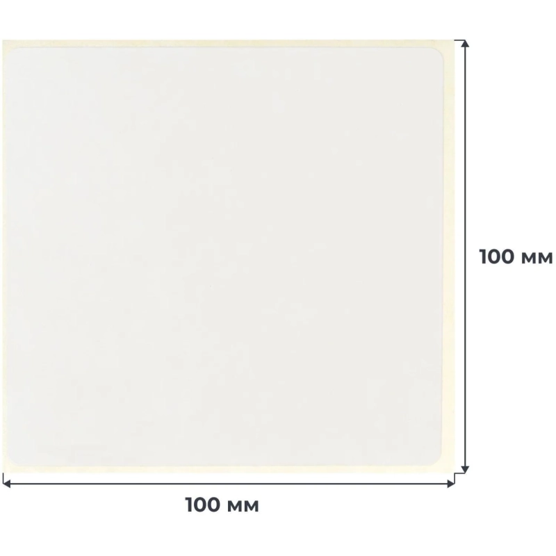 Термотрансферные этикетки ПГЛ 100х100, 1000 шт/рул,вт.76 6 рул/уп
