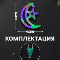 Светодиодная фигура &laquo;Месяц&raquo; 20&times;30 см, пластик, 220 В, свечение мульти (RG/RB)