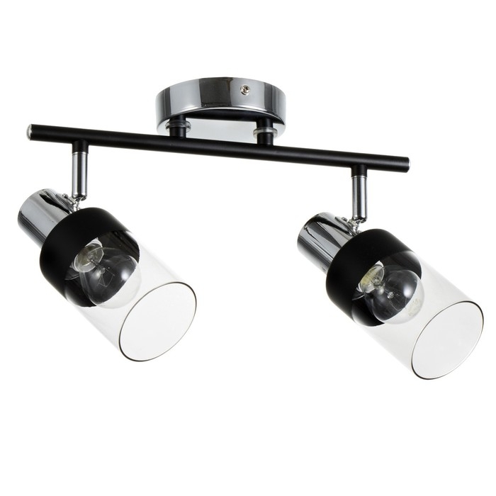 Светильник Светильник "Масуми " 2х60Вт Е14 черный/хром 47,5х10х20см
