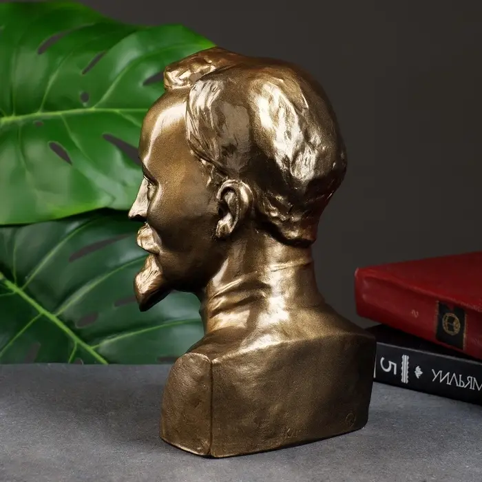 Бюст &laquo;Дзержинский&raquo;, гипс, фигурка под бронзу, 12&times;22&times;8 см