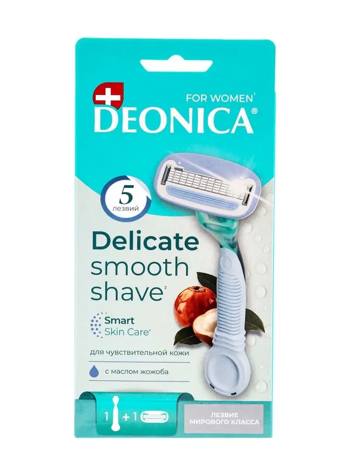 Бритвенный станок со сменной кассетой DEONICA 5 FOR WOMEN Бритвенный станок со сменной кассетой DEONICA 5 FOR WOMEN