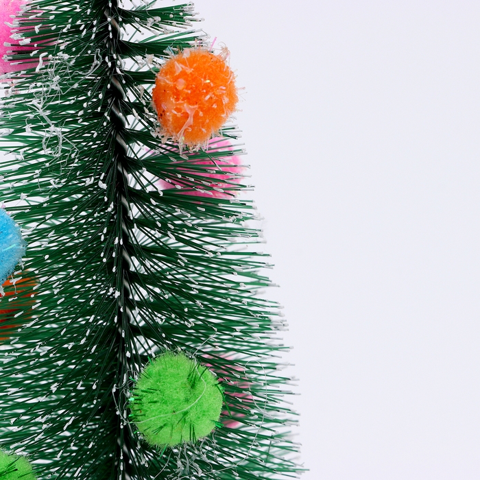 Новогодний декор «Ёлочка с цветными шарами», с текстильными игрушками, на подставке, 7 × 7 × 15 см Новогодний декор «Ёлочка с цветными шарами», с текстильными игрушками, на подставке, 7 × 7 × 15 см