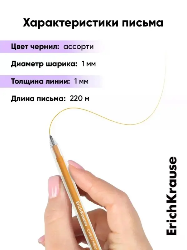 Набор акриловых ручек ErichKrause Cheat Meal, 8 штук, узел 1 мм, МИКС